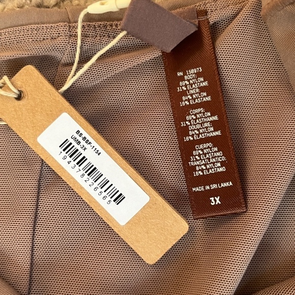 Skims 3X all in one onesie one shoulder Umber NWT MSRP $128 - Picture 5 of 5